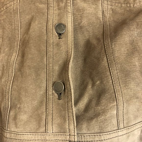 J.Jill Light Brown Leather Jacket Size Small - Picture 4 of 5